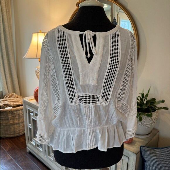 Black rainn White Boho Blouse - Picture 1 of 5